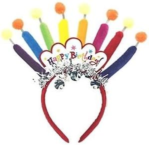 YaoHome Amscan Majestic Happy Birthday Candle Headband Party Wearable Favors Headwear, x