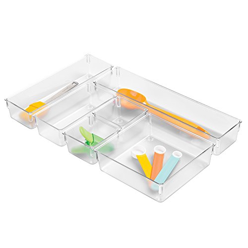 InterDesign 00174EU 6-teiliges Schubladen-Organizer Set, durchsichtig - 4