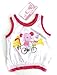Vêtements Enfant Bébé - Débardeur T-Shirt Blanc Rose - Souris Vélo - 6 Mois