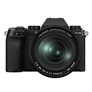 Fujifilm X-S10 Mirrorless Camera Body with XF16-80mm Lens (APS-C X-Trans CMOS 4 Sensor, EVF, IBIS, Vari-Angle LCD Touchscreen, Face/Eye AF, 4K/30P & FHD/240P Video Vlogging, Film Simulations) - Black