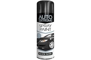 PNJB All Purpose Satin Aerosol Spray, Clear Durable Appearance, High Performance, Fast Drying Solution, High Performance, Multipurpose Black Satin Aerosol 250 ml (1 Pcs)