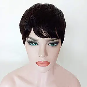Focus Imported Short Cut Synthetic Women Hair Short Hairstyle Wigs Pixie Natural Hair Wigs (Short Cut-Natural Color)