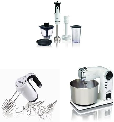 Morphy Richards 402051 Total Control Hand Blender Set with 400505 Total Control Hand Mixer and 400405 Total Control Folding Stand Mixer - White