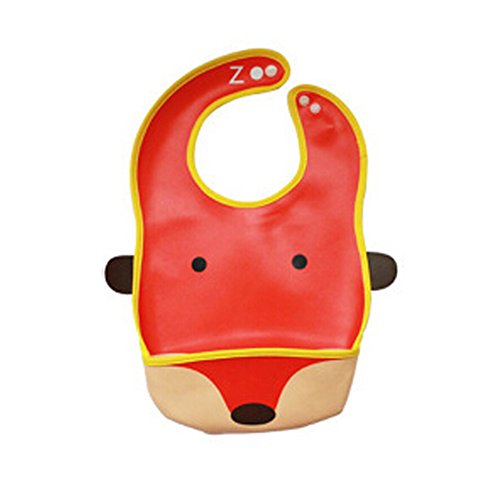 Waterproof&Leakproof Baby Bibs, Unisex, red fox