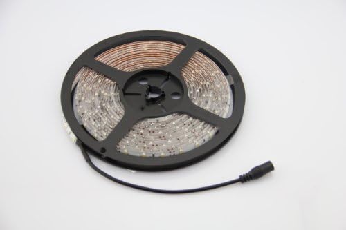 Besdata Waterproof Ultra Bright 16.4 ft 5 Meters DC 12V 3528 SMD 300 Leds Strips Light Flexible for Indoor Office Home Aircraft Cabin Decorative - Energy Saving - CE Approved - Day White - PL705