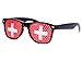 Alsino WM Lochbrille Pinehole Fanbrille Fussball Brille Länderbrille Gitterbrille Rasterbrille, wählen:V-1155 Schweiz