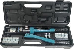 Dehmy 16 Ton Hydraulic Crimping Tool 12 dies 16-300 mm2 for Copper, Aluminum Terminal Pliers YQK-300 manual crimper