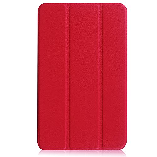 AVIDET Ultra Slim Acer Iconia One 8 B1-850 Hülle Case Superleicht Ständer Smart Shell Cover Schutzhülle Etui Tasche für Acer Iconia One 8 B1-850 Tablet-PC (Rot) - 3
