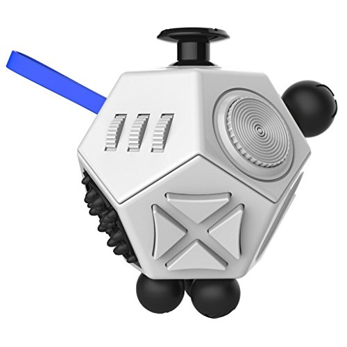 Fidget Toy Cube Stress Anxiety Cube Toy Relieves Stress And Anxiety And Relax Decompression artifact for Children and Adults 12 Sides Fidget Dice (White) Fidget Toy Cube Stress Anxiety Cube Toy Relieves Stress And Anxiety And Relax Decompression artifact for Children and Adults 12 Sides Fidget Dice (White)