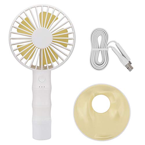Preisvergleich Produktbild Acouto Handelektrischer USB-Ventilator-Mini-tragbarer Außenventilator Mini-Handventilator Faltbarer tragbarer leiser elektrischer Lüfter mit USB-Akku betrieben(White)