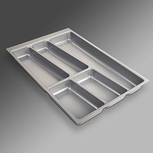 SO-TECH® Besteckeinsatz ORGA-BOX II für Nobilia 40er Schublade (462 x 305 mm) silbergrau