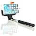 Produktbild Saxonia Bluetooth Selfie Stick Stange Stab Farbe: Schwarz | Universal Monopod Handy-Halterung ausziehbar