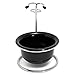 Stand for Shaving Brush and Razor With Tin Box, - for moisturised Beard Shaving Safety Razor Strop Shaving Soap (Compact Stable Metal Bracket Plastic Shell Portable for Holidays Travel Shaving Stand