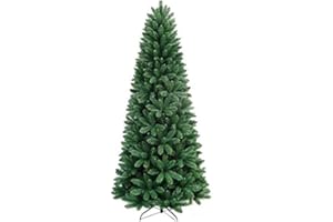 Bakaji Albero Di Natale SLIM Molto Folto Nuova Versione Pino Dei Sogni Ecologico e Ignifugo Con Base a Croce In Ferro Pieghevole Apertura a Stella Verde (Verde Pino dei Sogni, 180)
