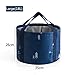 Produktbild LUOSI 10L / 12L / 15L / 18L Tragbare Klappeimer Auslaufsicherer PVEA-Außenreisewaschbeutel Faltbarer Aufbewahrungseimer Haushaltsgegenstände (Color : Dark Blue L)