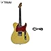 Produktbild yellow&red,E-Gitarre SY-TL-001 Bass Wood Body 22 Bünde Single Pickup Pattern Furnier (Farbe: gelb & rot)