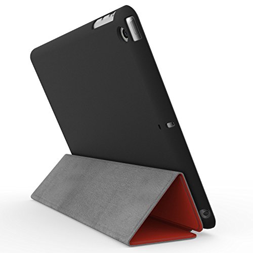 Khomo iPad Mini 1, 2, 3 Hülle Case Rot und Schwarzes Gehäuse mit doppelten Schutz ultra dünn und leicht, Smart Cover – Red and Black - 7