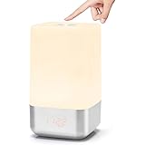 Wake-Up nattlampa väckarklocka, EECOO soluppgång simulering sänglampa med 5 naturliga ljud