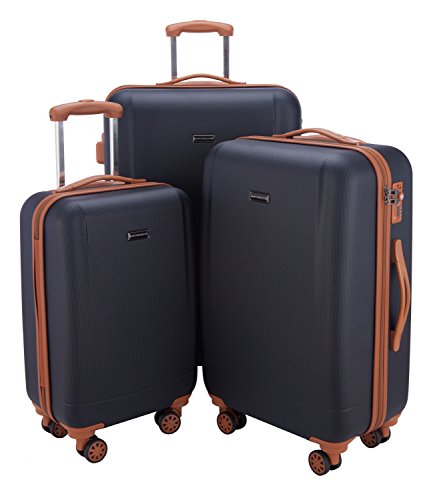 HAUPTSTADTKOFFER - Wannsee - Set de 3 Valise Bagages Rigide, (S, M, L),  TSA, Bleu foncé