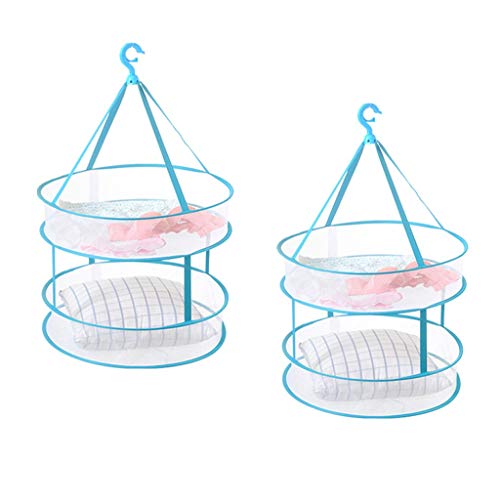 Preisvergleich Produktbild Nosterappou Kleidernetz, winddichter Kleiderkorb, Socken, Unterwäsche, Netztasche, Wäscheständer, tragbares faltendes Trockennetz