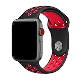 LEEHUR Apple Watch Armband 42mm, Serie 1/2/3 Sport Armbanduhr Silikonarmband Ersatzarmband Armband für Apple iWatch / Apple Uhr Nike +