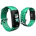 Produktbild Fitness Armband mit Pulsmesser,Wasserdicht Fitness Tracker Farbbildschirm Aktivitätstracker Schrittzähler Uhr Vibrationsalarm Anruf SMS Beachten mit iOS Android Handy Wrist Band Bracelet Grün