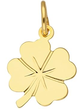 Gold 8 k ( 333 ) Motiv - Anhänger - Kleeblatt - B. 11,5 mm - H. 11,5 mm
