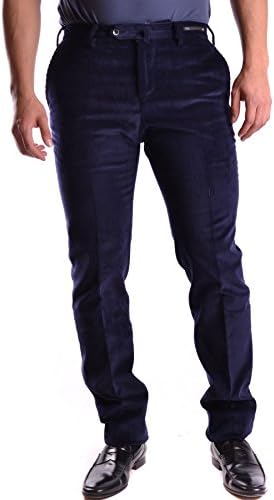 PT01 Men's Mcbi247008o Blue Cotton Pants
