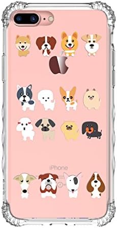 Liangye iPhone 8 Plus Case/iPhone 7 Plus Case, TPU Bumper Clear Case with Air Cushion Drop Protection for iPhone 7/8 Plus 5.5"-Cute Dogs