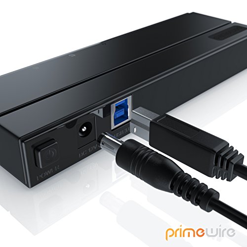 CSL – USB 3.0 Hub mit Netzteil | aktiver 7 Port Verteiler | inkl. 1x 12V/3A DC-Hohlsteckernetzteil | für PC / Notebook / Laptop / Ultrabook / Tablet PC / Macbook | Super Speed bis zu 5 Gbit/s - 3