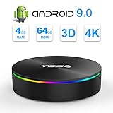 【ROM de 4GB RAM + 64GB】: Admite un funcionamiento rápido y estable, la aplicación es más suave, acelera la HD más rápido, juega al gran juego más rápido, pero también gana la aplicación masiva. Prepárese para comenzar a mostrar sus programas de TV, películas o eventos deportivos favoritos a través de cientos de aplicaciones de transmisión que vienen en la caja inteligente o están disponibles a través de la tienda de aplicaciones.