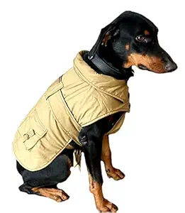 Oz International Windproof British Style Cold Weather Winter Dog Coat Dog Jacket with Chest Strap for Cats Rabbit Small Dogs Beagle Spitz Shihtzu Apso Pomeranian Chihuahua Poodle Dachshund, Pug.