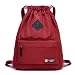 Produktbild IVIM Wasserdicht Kordel Beutel Nylon/Turnbeutel / Sporttasche mit Innen- und Rücktasche, Hipster Gymsack für Fitness, Wandern, Reise, Schule