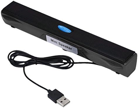 Mini Speaker ,USB Mini Speaker Music Player for Computer Desktop PC Laptop Notebook (Black)