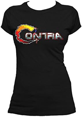 Contra Logo Official Women's T-Shirt (Black) (Small)