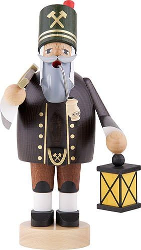 KWO Miner Smoking Men Incense Holder, Axe and Latern, 20 cm, Wood, Multicolour, One Size