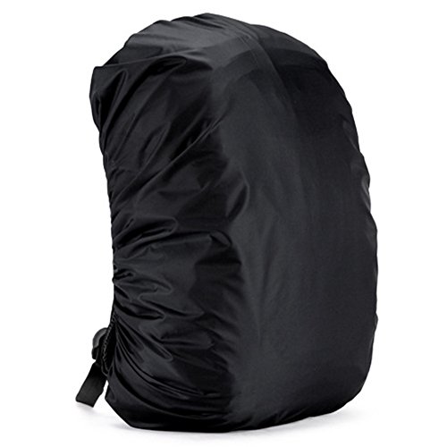 Preisvergleich Produktbild zantec Rucksack Regen Abdeckung verstellbar wasserdicht staubdicht tragbar Ultralight Schulter Tasche Schutzhülle Regenschutz Schutz für Outdoor Camping Wandern 35 Liter schwarz