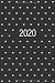 2020: Taschenkalender & Terminplaner, Punkteraster, A5, schwarz, weiß by