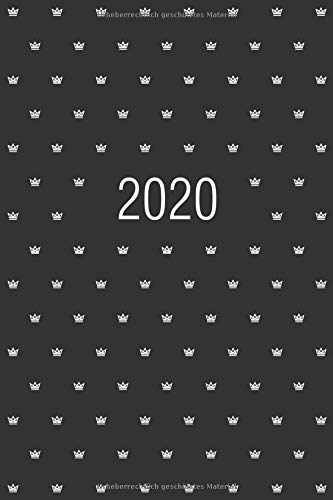 2020: Taschenkalender & Terminplaner, Punkteraster, A5, schwarz, weiß
