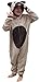 Produktbild Kinder Jungen Mädchen Strampelanzug Schlafoveralls Tier Overall flauschig Fleece Jumpsuits Mops Teddybär Affe Dalmatiner Schaf Gorilla - Alter 2-13 Jahre, 10-11 Mops