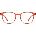 HUSTLR Zero Power Bluecut & Antiglare Computer Eyeglasses | Full Rim Square | As Seen On Shark Tank | Peyush Bansal Glasses | For Men & Women | Medium | LB E14058-W