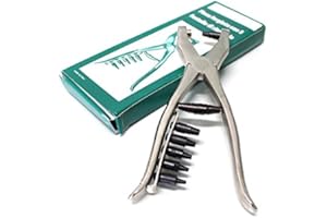 MG LAVORAZIONE ARTIGIANALE PELLE E CUOIO Pinza fustellatrice forgiata per forare cinture, pellami e altri tipi di tessuti.