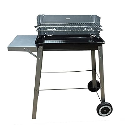 Ideanature Barbecue au charbon de bois Newsteelcook, noir et gris
