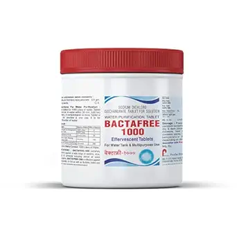 Bactafree 1000 Water Purification Tablets - Disinfectant tablet for Overhead and Underground Water Tank, Each Tablet for 1000 Litres, 150 Tablets Pack - 1,50,000 litres Purification, Pack of 1