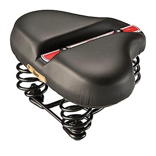 Selle Vélo Vintage Lepper - Large, Cuir Noir - Made In Holland - Occasion