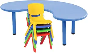 eHomeKart Playgro Front Round Table for Kids - (54 x 30 x 20-inches, Assorted Colour)