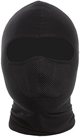 Balaclava-Face Mask Motorcycle Helmets Liner Ski Face Mask Gear Neck Ski Mask Accessories 100% Cotton Mouth Parts of Cotton FabricBalaclava Face Mask Motorcycle Helmets Liner Ski Face Mask Gear Parts of Cotton Fabric Protection,Free Adjustment Diversification Storm Protection Cap,Cold and Warm Hat can be Washed Several Times With the Use of Environmentally Friendly Headgear,the Race for a Variety of Outdoor Exercise,Air Pollution Place Environment Applicable (Black)