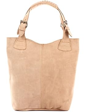 LECONI Henkeltasche Echt-Leder Vintage-Look Damentasche Handtasche für Damen Shopper für Freizeit, Büro oder Shopping...