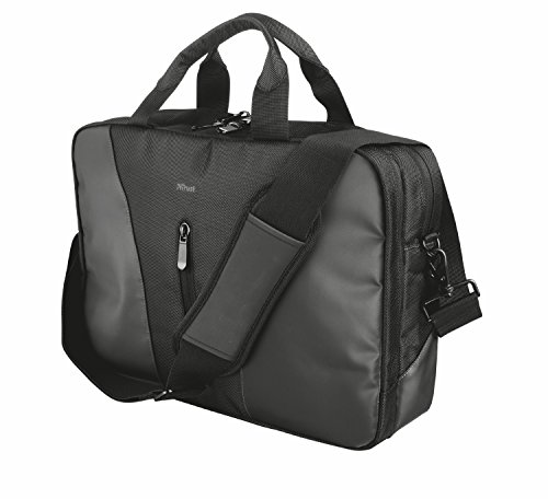 Trust Modena Notebooktasche (geeignet für 40,6 cm Laptops (16 Zoll), inkl. 2 Hauptfächern und 10 Zubehörfachern) schwarz