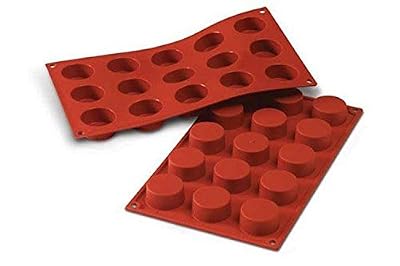 Silikomart 20.027.00.0060 SF027 Moule Forme Petit-Four 15 Cavités Silicone Terre Cuite
